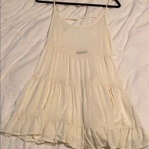 Cream ruffled dress